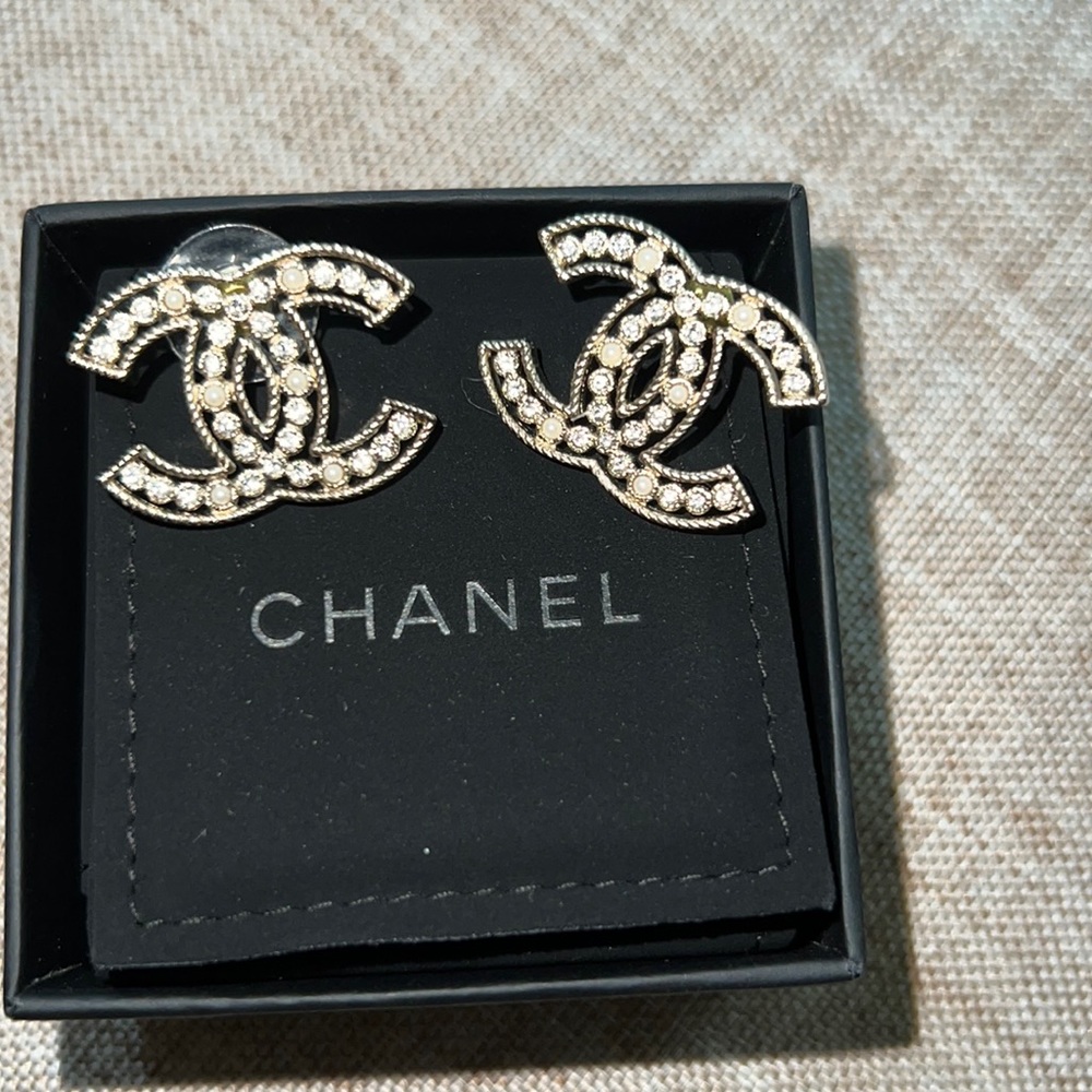 Authentic Statement Chanel Studs - image 1